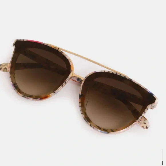 KREWE | 🦄 Clio Nylon Confetti 18k Sunglasses - Picture 2 of 4